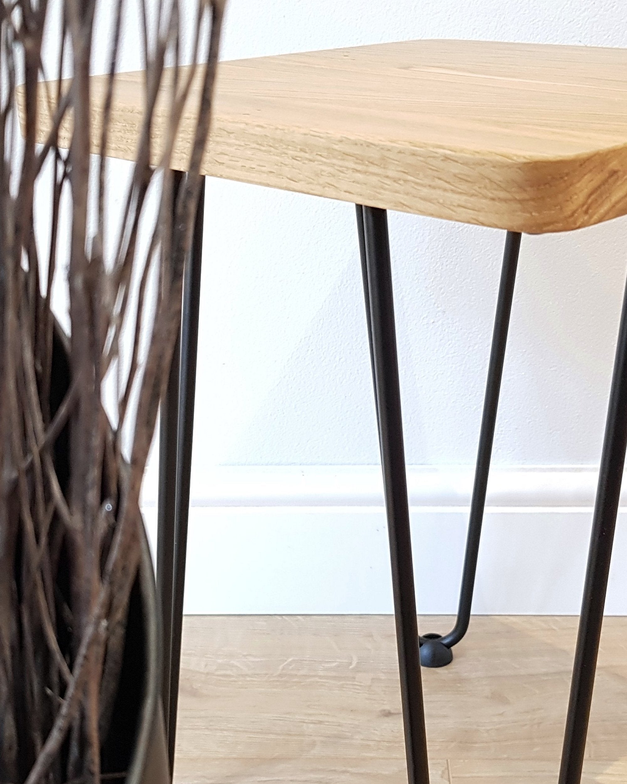 Hairpin Oak Side Table