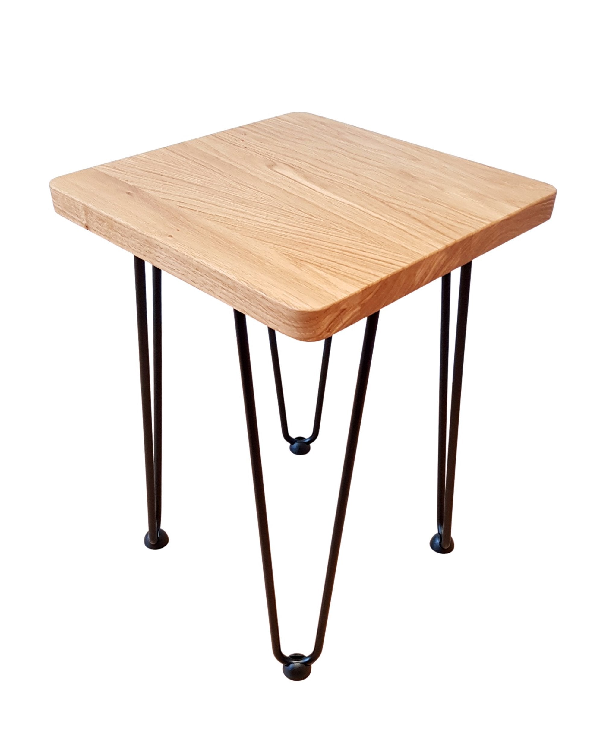 Hairpin Oak Side Table