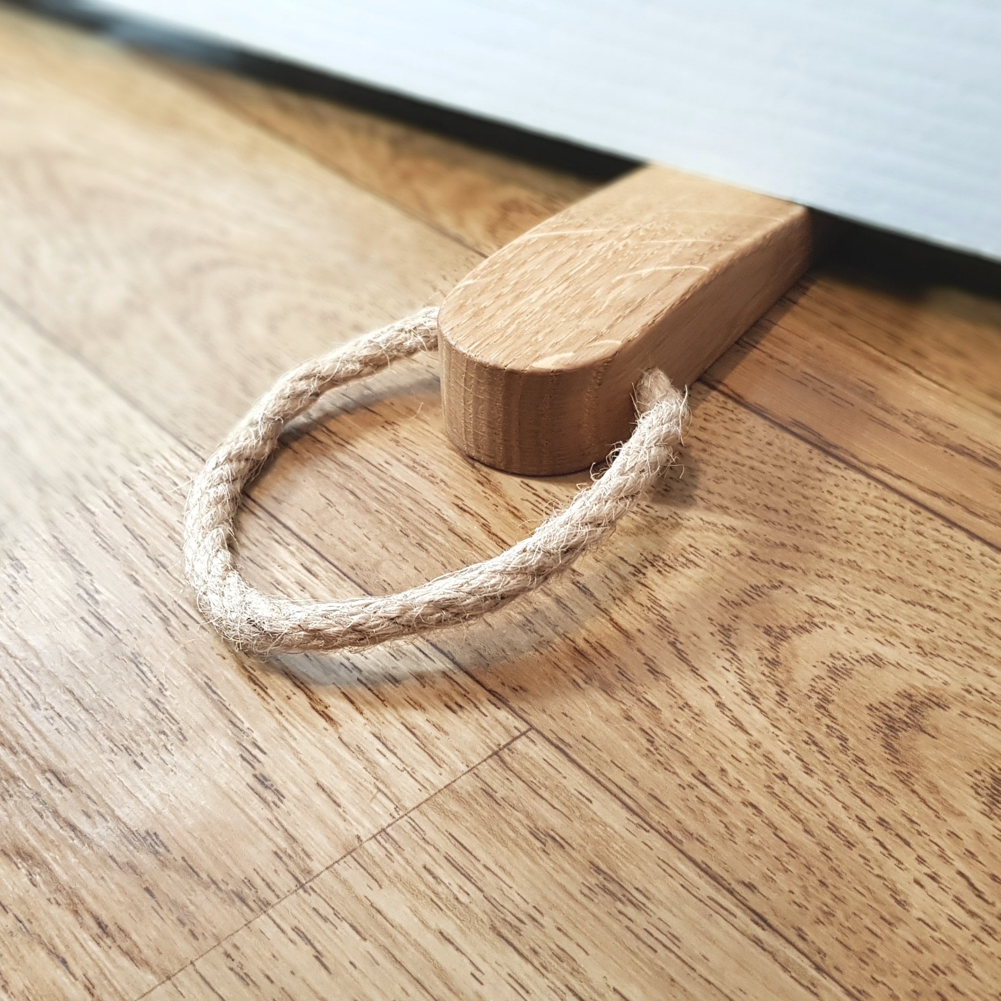 Oak Door Wedge with Rope Handle