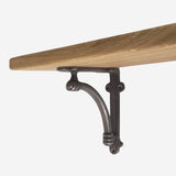 Oak Shelf 100cm - Cast Iron Bracket