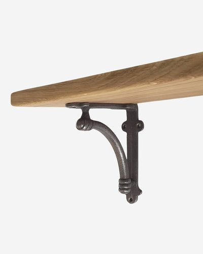 Oak Shelf 100cm - Cast Iron Bracket