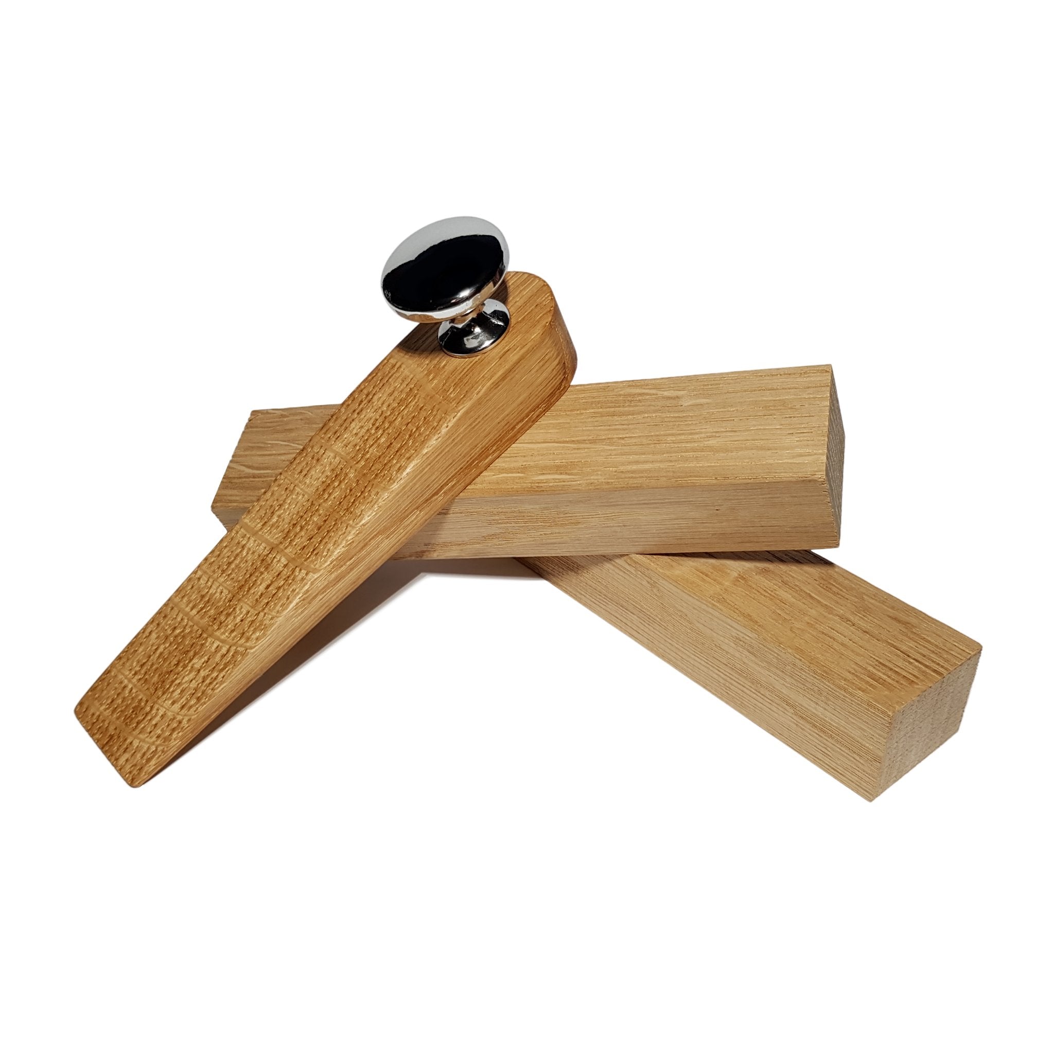 Oak Door Wedge with Chrome Handle