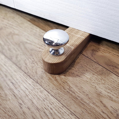 Oak Door Wedge with Chrome Handle