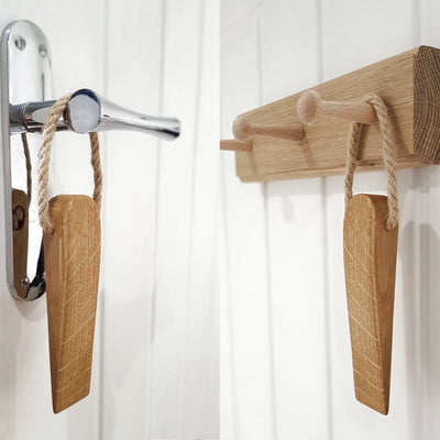 Oak Door Wedge with Rope Handle